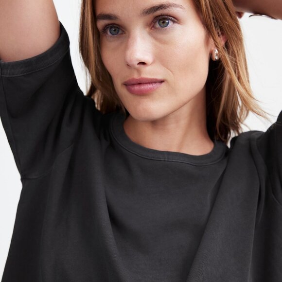 Madewell Relaxed Boxy Tee in Black Charcoal, Size X-Small - Picture 3 of 10
